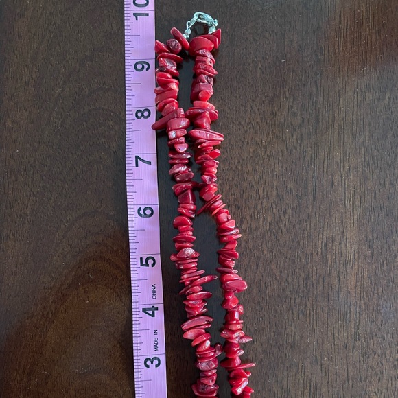TURQUOISE AND RED CORAL NECKLACE - Picture 4 of 4